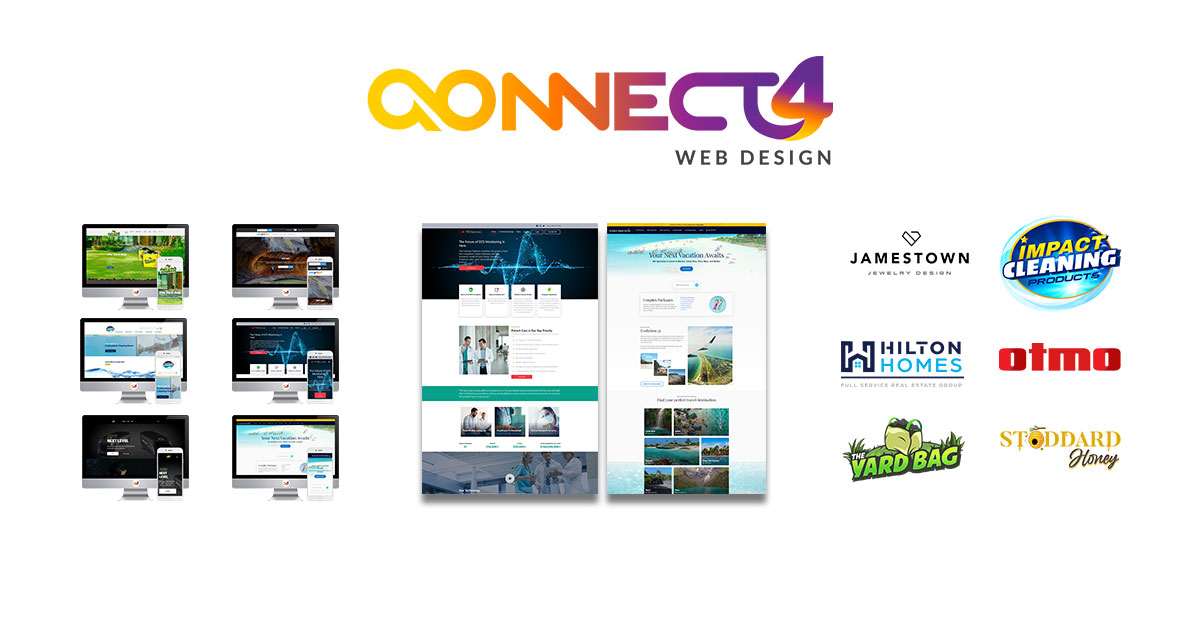Connect 4 Web Design Logo