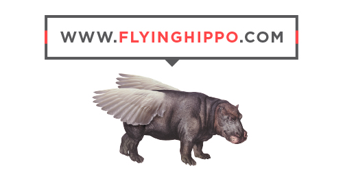 Flying hippo logo